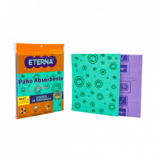 Paño Eterna Absorbente Pague 1 Lleve 2 Antibacterial