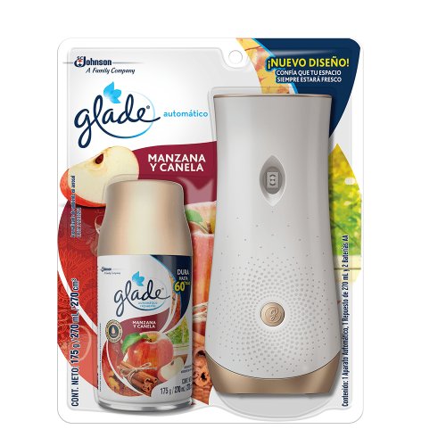 Ambientador Glade Automatico Unida Manzana Canela 270 ml