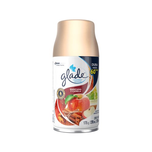 Ambientador Glade Aerosol 270 ml Automático Rep. Manzana Can