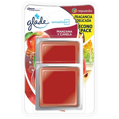Ambientador Glade Sensations 2X8 g Repuesto Manzana Canela