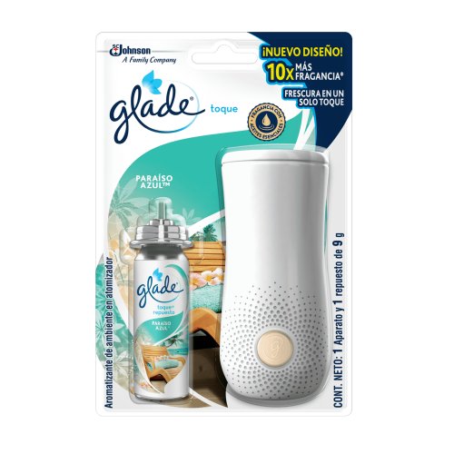 Ambientador Glade Toque 9 gunidad Paraiso Azul