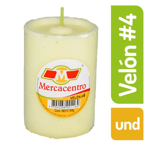 Velón  Mercacentro #4 Blanco 1 und