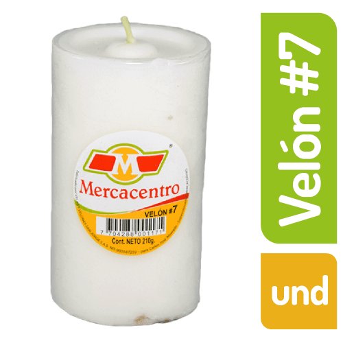 Velón  Mercacentro #7 Blanco 1 und