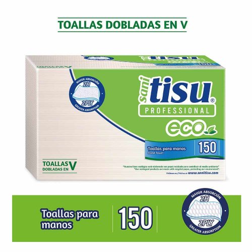 Toallas Sanitisu V-Fold x 150 Natural