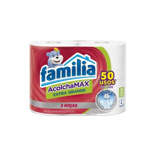 Papel Higiénico Familia Acolchamax Extragrande x 4 rollos 96 m