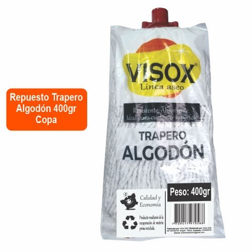 Repuesto Trapero Visox  #400 Algodon