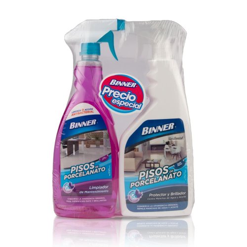 Limpiador Binner + Protector Brillador Porcelanato x 1400 ml