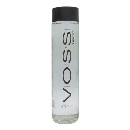 Agua Mineral Voss Carbonatada 800 ml Botella Vidrio