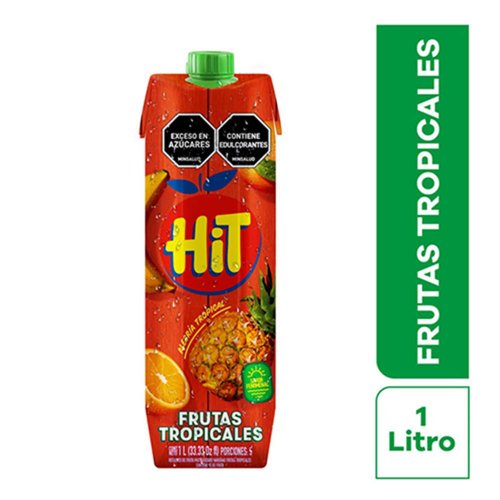 Refresco Hit Tetra Frutas Tropicales 1000 ml