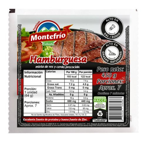 Hamburguesa Colanta x 450 g