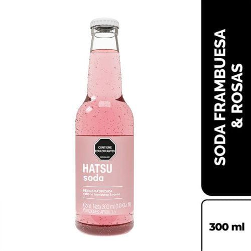 Soda Hatsu Frambuesa y Rosas 300 ml