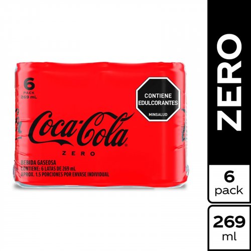 Coca Cola Zero Lata 6 und x 269 ml c/u