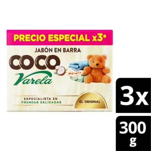 Jabón Coco Varela 3X300 g Precio Especial