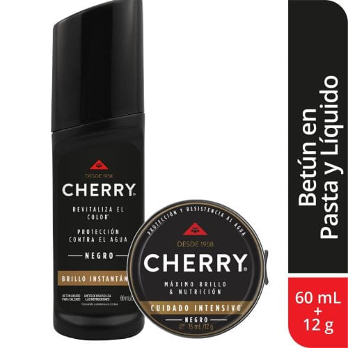 Betún Pasta Cherry Negro 65 g + Pasta Negro 12 g