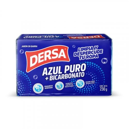 Jabón Dersa Azul Puro Bicarbonato Barra x 230 g