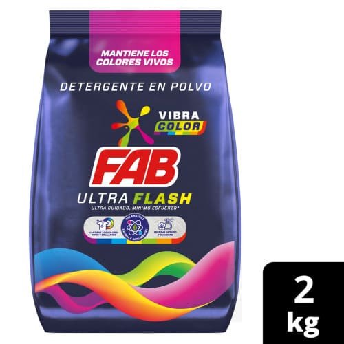 Detergente Fab Ultra Color Polvo x 2000 g
