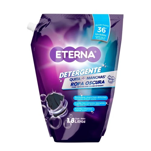 Detergente Eterna Quita Manchas Ropa Oscura x 1800 ml