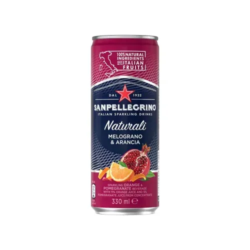 Soda San Pellegrino Naturali Melograno &amp; Arancia Lata x 330 ml