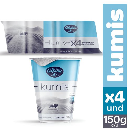 Multiempaque X4 und Kumis Vaso 150 g