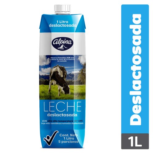 Leche Deslactosada Alpina Caja 1000 ml
