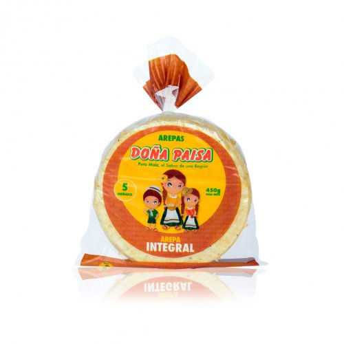 Arepa Doña Paisa Integral X 5und /450 g
