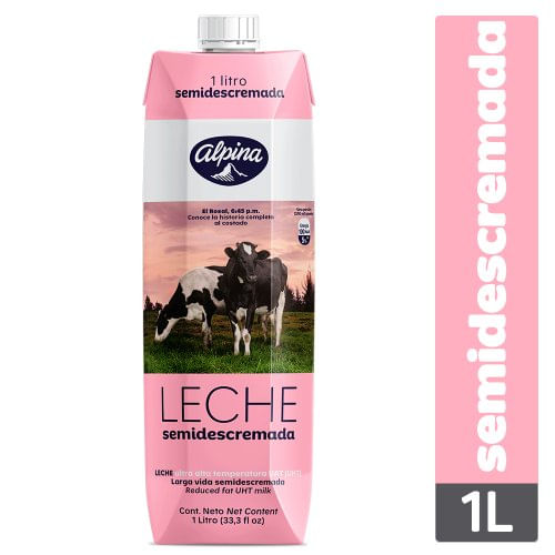 Leche Semidescremada Caja 1 L