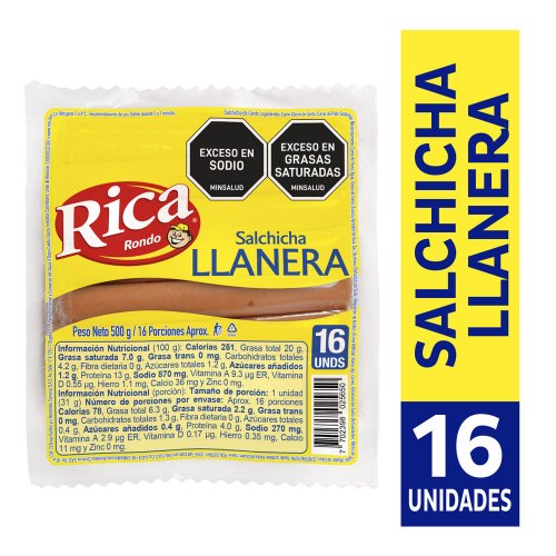 Salchicha Llanera Rica 500 g