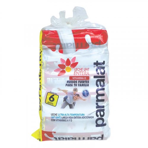 Leche Parmalat Entera Vitamina D Bolsa 6X1100 ml
