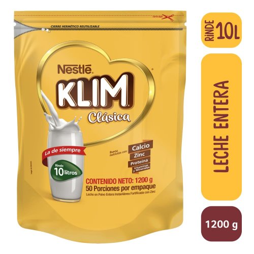 Leche Klim Entera Instantánea Bolsa 1200 g