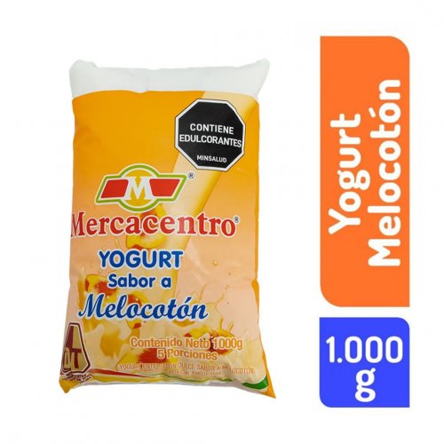 Yogurt Mercacentro Bolsa Melocotón 1000 g