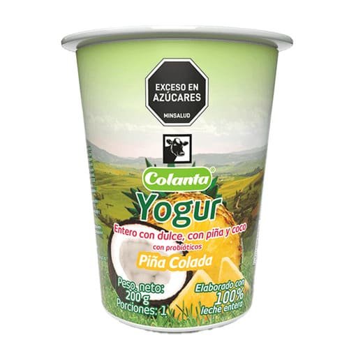Yogurt Colanta Entero Pina Colada x 200 g