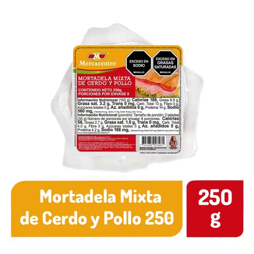 Mortadela Mercacentro Mixta x 250 g