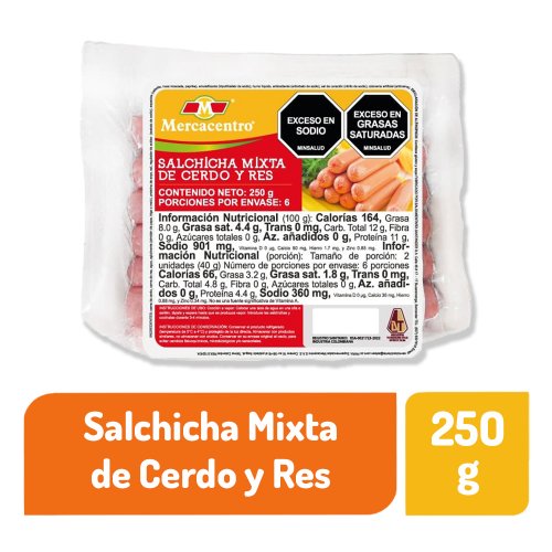 Salchicha Mercacentro Mixta x 250 g