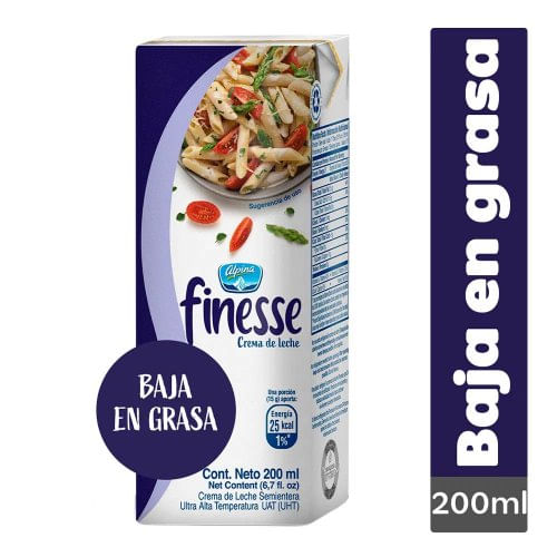 Crema de Leche Finesse UTH 200 ml
