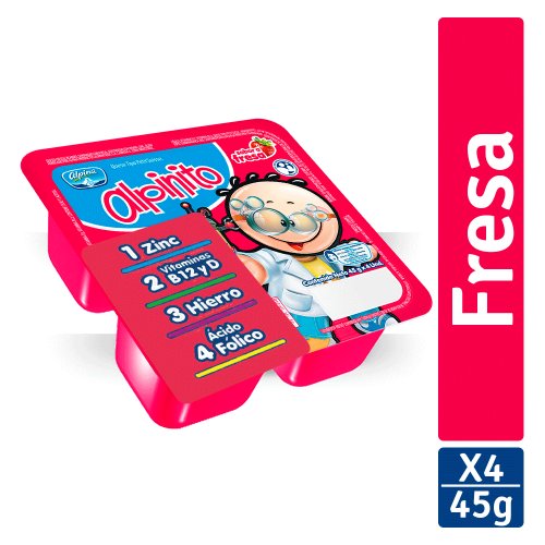 Alpinito Fresa x4 und - 45 g