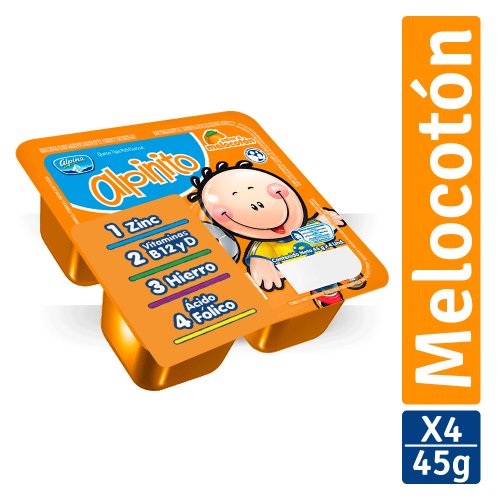 Alpinito Melocotón x4 und - 45 g