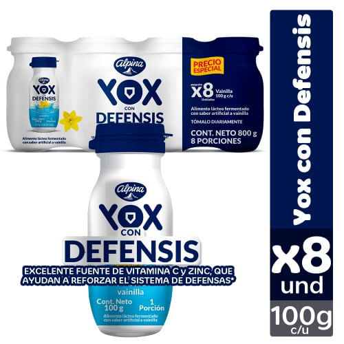 Yox Vainilla Botella Multiempaque x8 und - 100 g