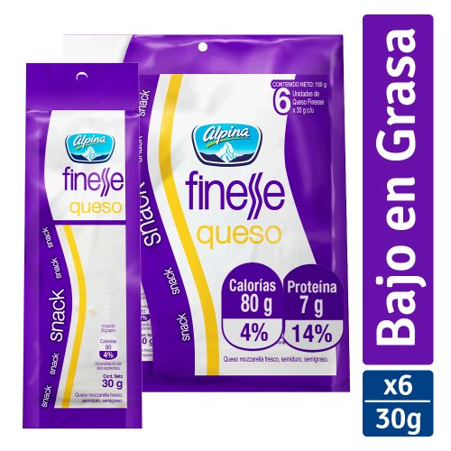 Queso Snack Finesse x6 und - 30 g