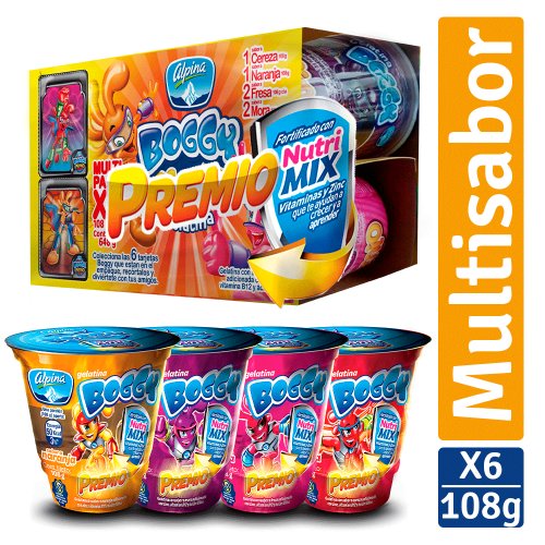 Boggy Premio Multisabor 108 g - Multiempaque x6 und