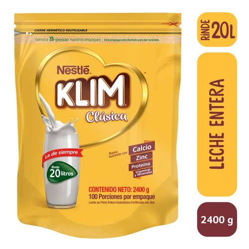 Leche Klim Entera Fortificada Bolsa 2400 g
