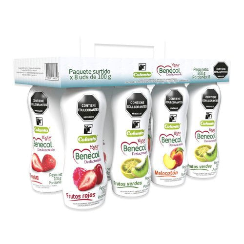 Yogurt Benecol Colanta Botella 8 x 100 g Surtido Desl