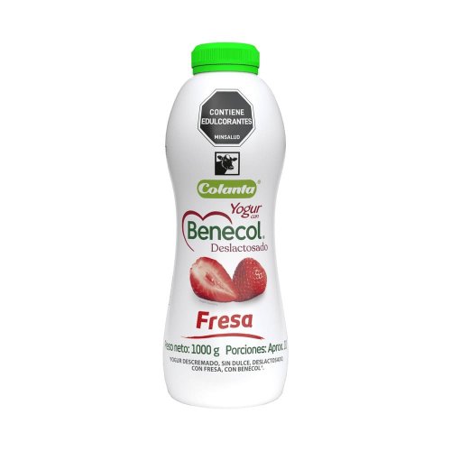 Yogurt Benecol Colanta Garrafa 1000 g Fresa Deslact