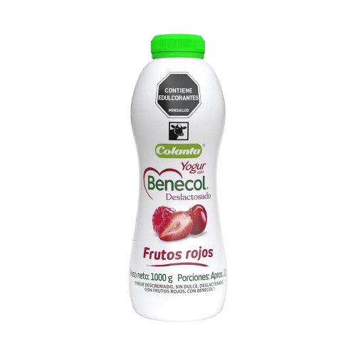 Yogurt Benecol Colanta Garrafa 1000 g Frutos Rojos Desl