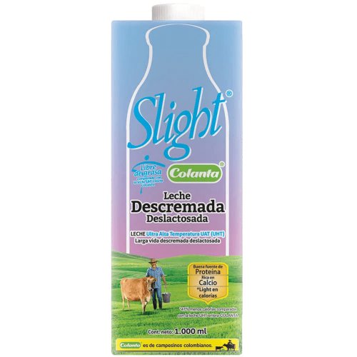 Leche Colanta Slight Deslactosada Descremada Tetra 1000 ml