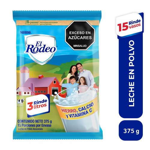Leche El Rodeo 375  g/Hierro