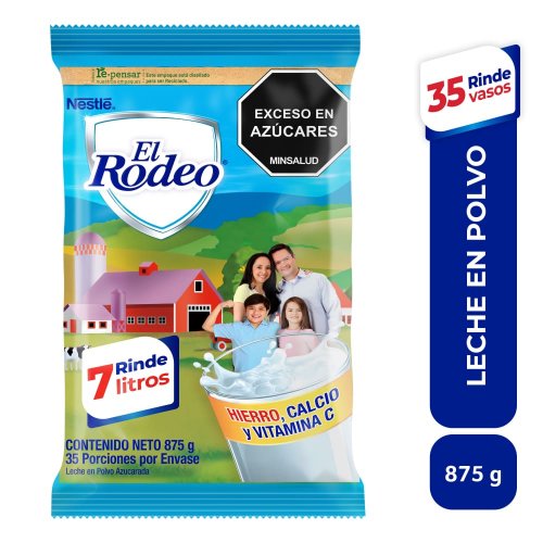 Leche El Rodeo 875  g/Hierro