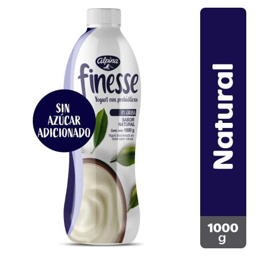 Yogurt Finesse Alpina Natural Botella x 1000 g