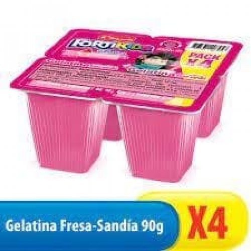 Gelatina Alqueria Fortikids Sandia Fresa 4 x 90 g