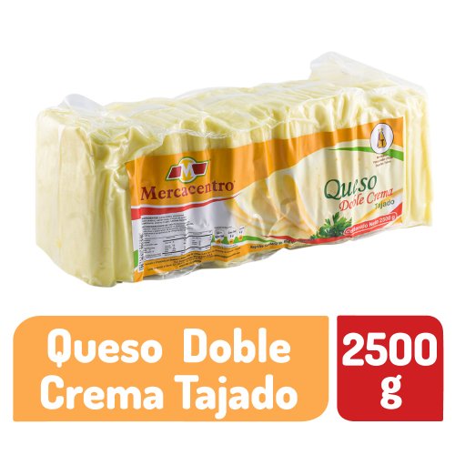Queso Mercacentro Doble Crema Stelar Tajado x 2500 g