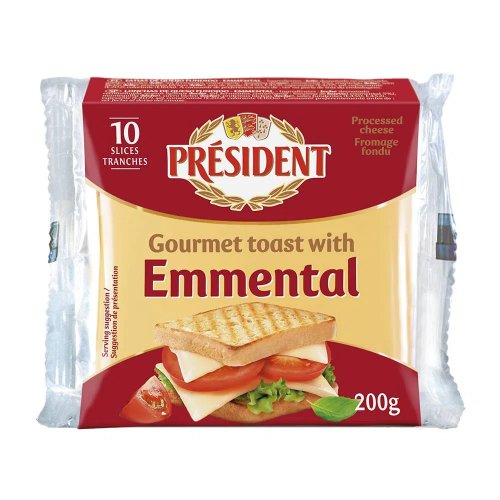 Queso President Emmental Tajado x 200 g
